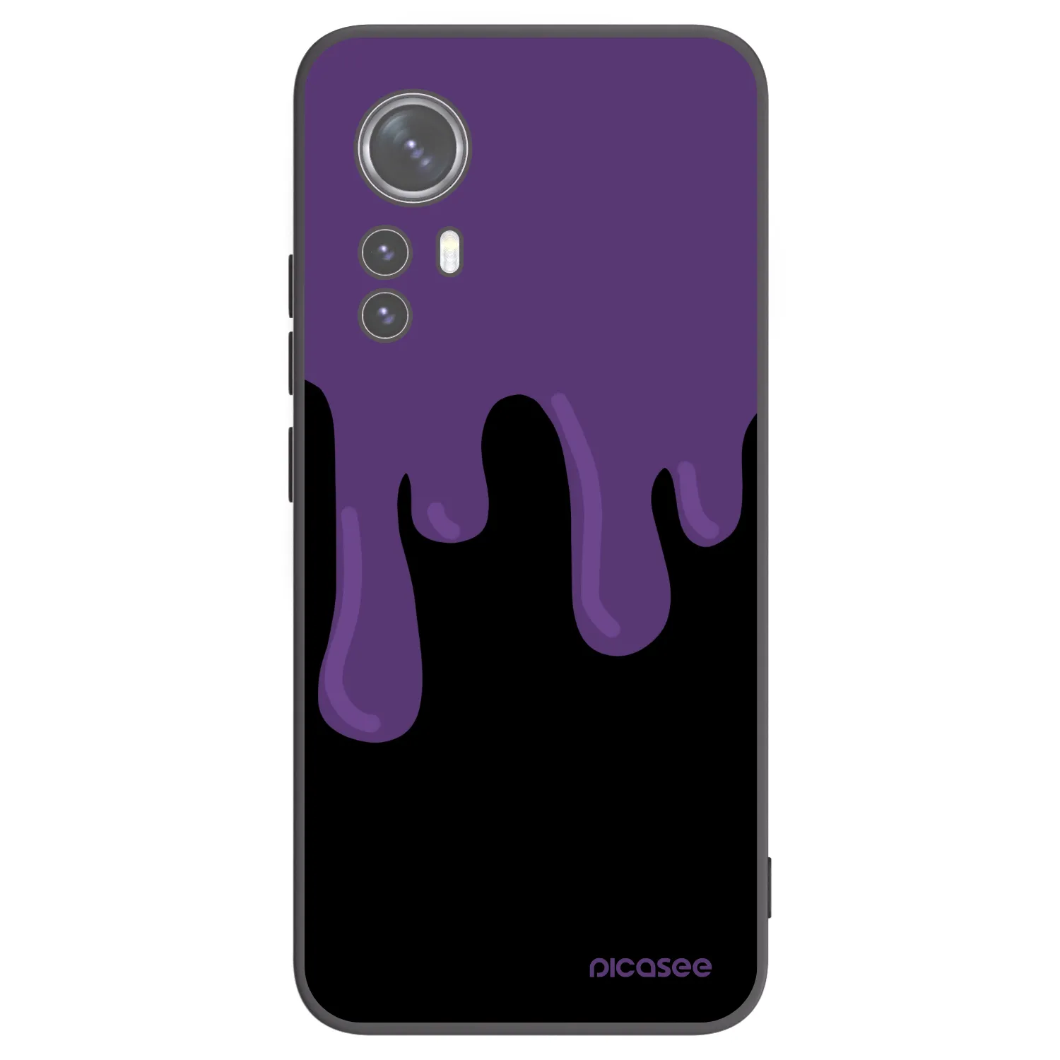 Picasee silikonowe czarne etui na Xiaomi 12 - Purple spooky