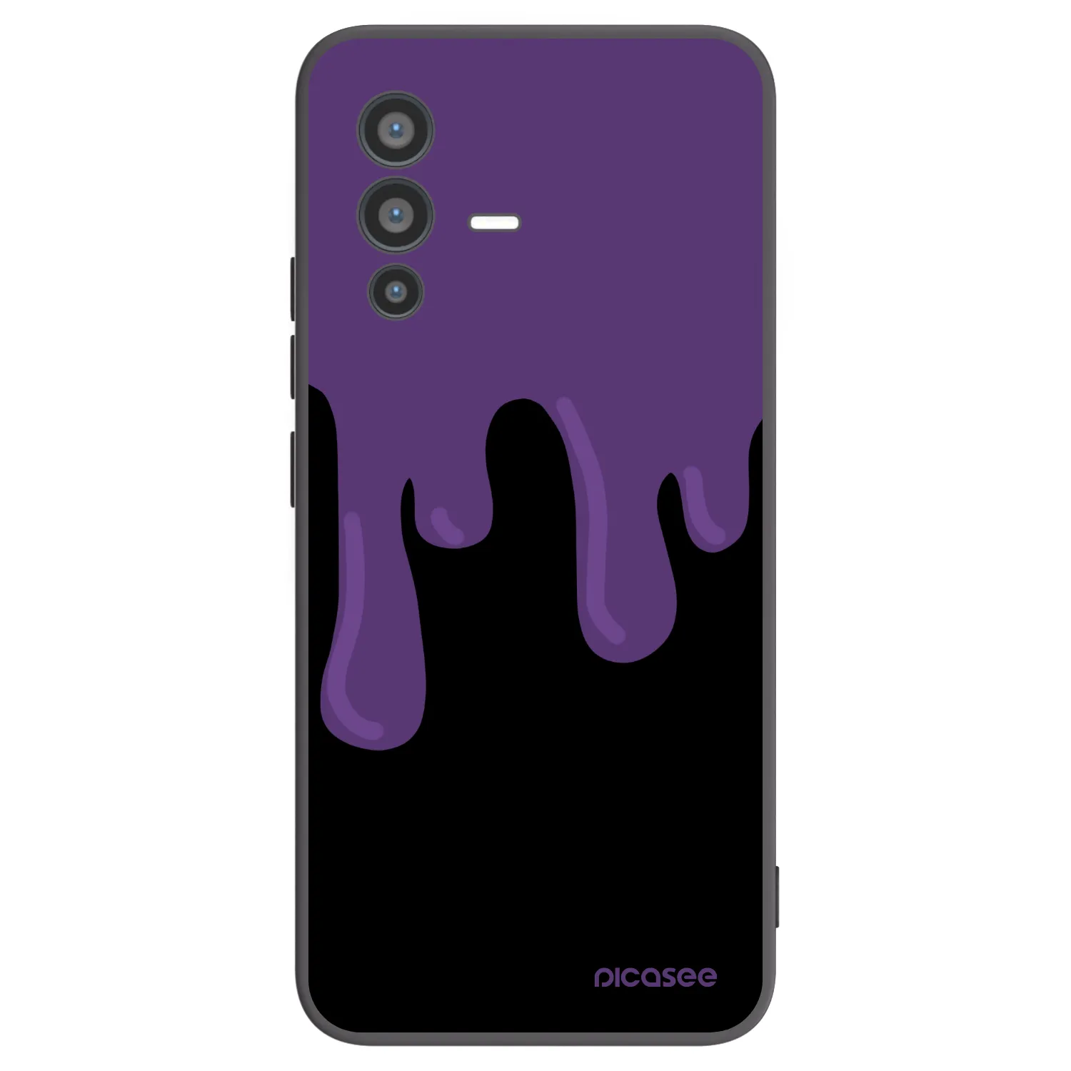 Picasee silikonowe czarne etui na Vivo V23 5G - Purple spooky
