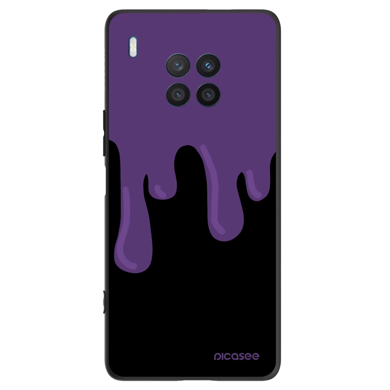 Picasee silikonowe czarne etui na Honor 50 Lite - Purple spooky