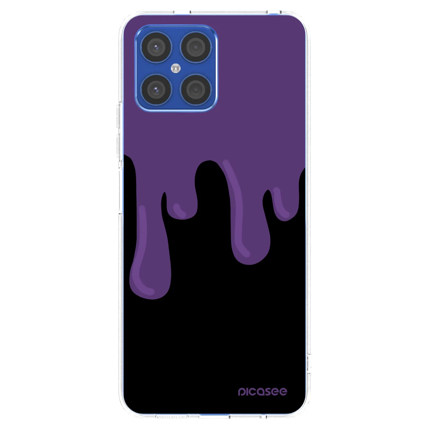 Picasee silikonowe przeźroczyste etui na Honor X8 4G - Purple spooky
