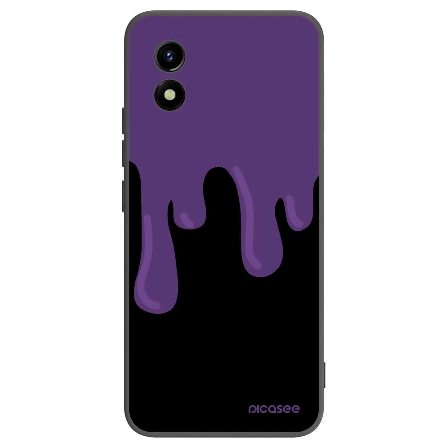 Picasee silikonowe czarne etui na Vivo Y01 - Purple spooky