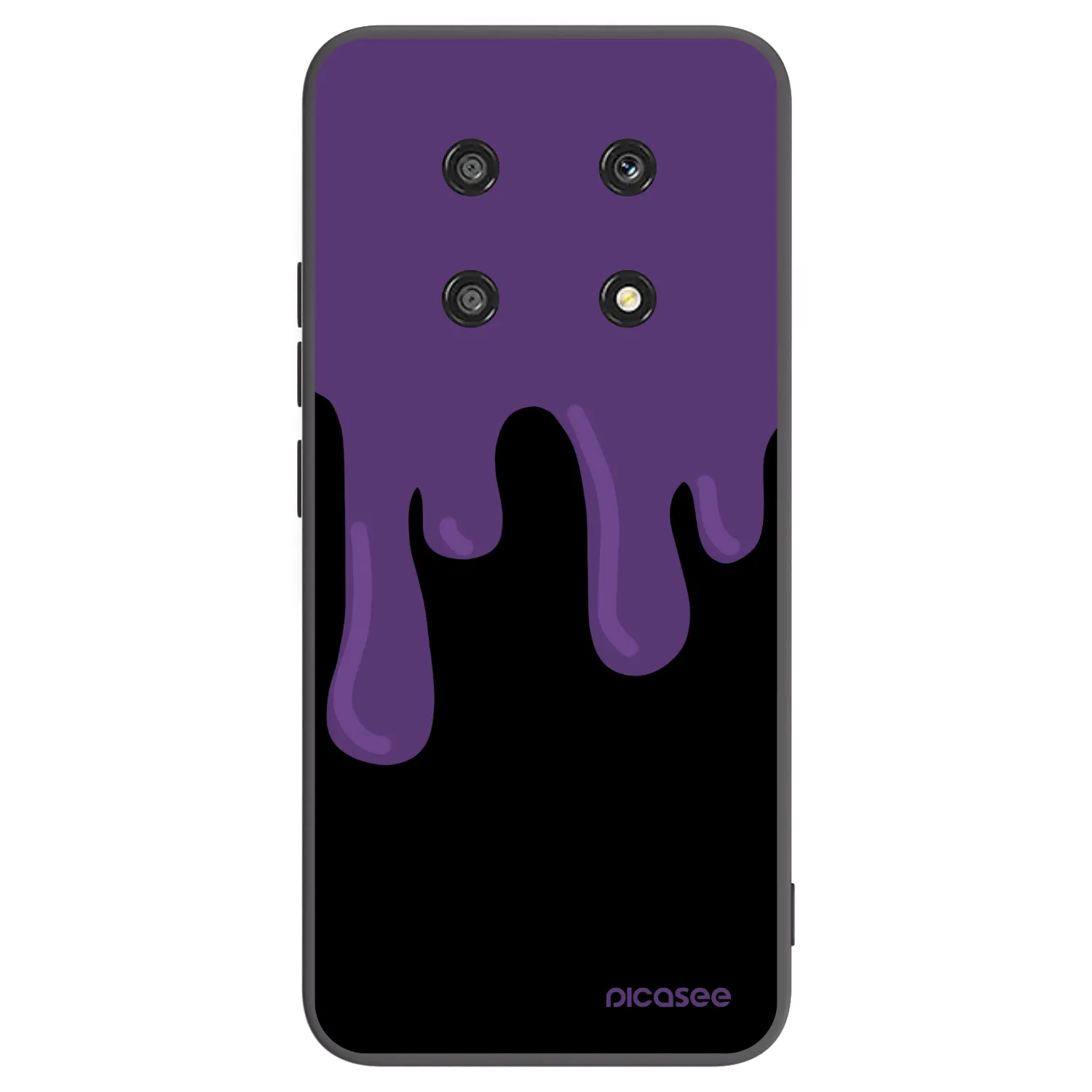 Picasee silikonowe czarne etui na Honor Magic4 Lite 5G - Purple spooky