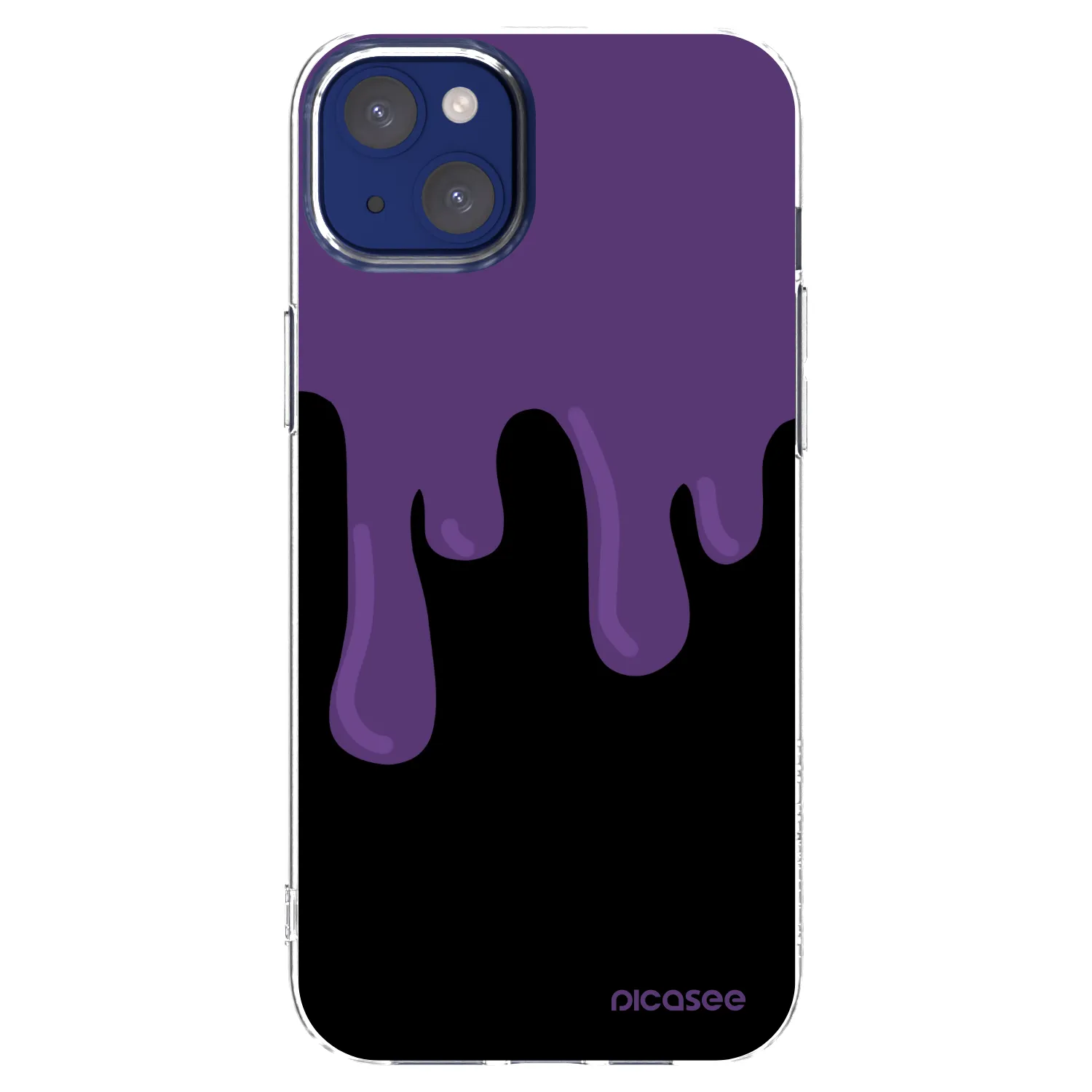 Picasee silikonowe przeźroczyste etui na Apple iPhone 14 Plus - Purple spooky