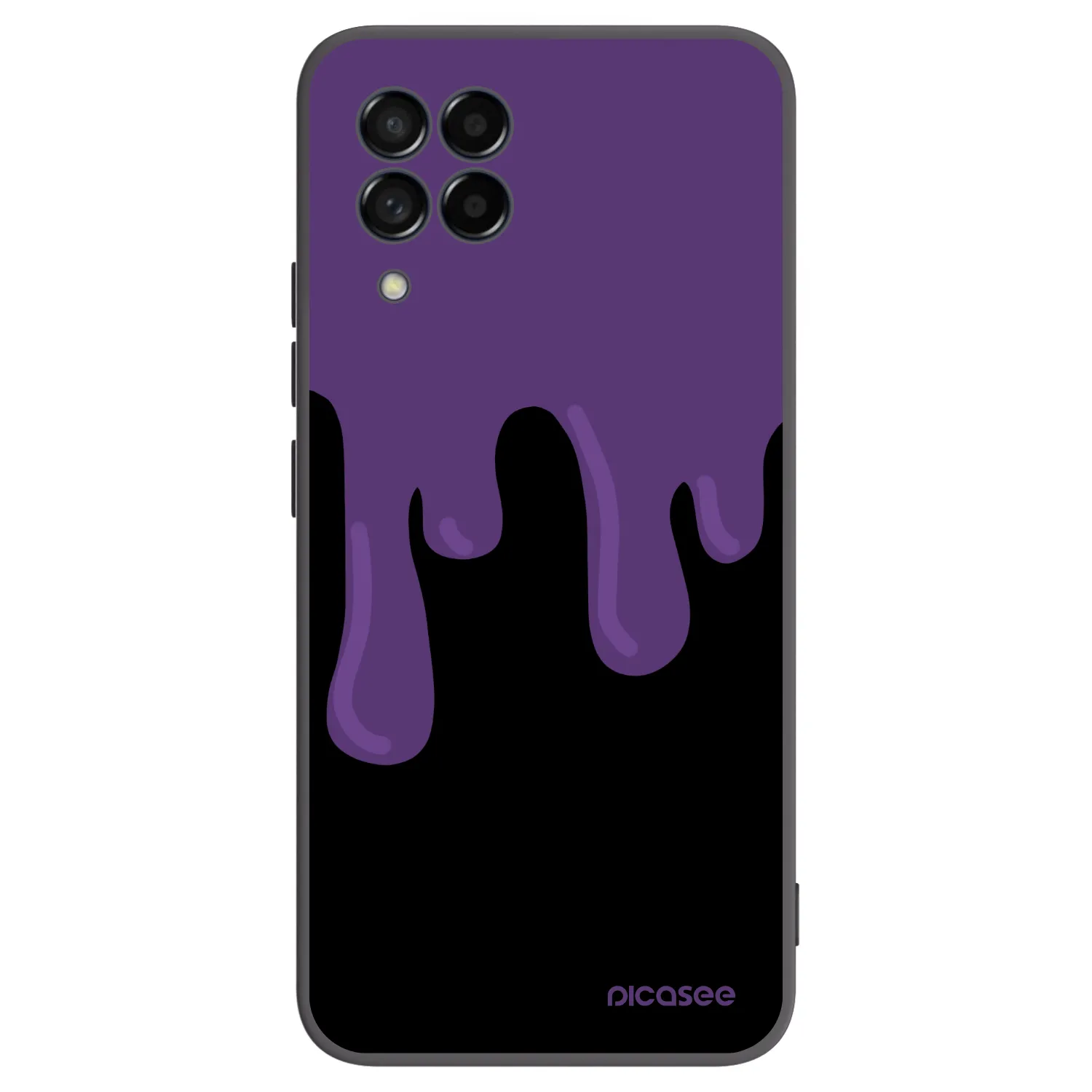 Picasee silikonowe czarne etui na Samsung Galaxy M53 5G - Purple spooky