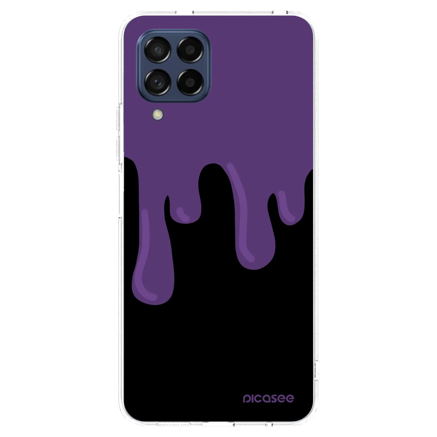 Picasee silikonowe przeźroczyste etui na Samsung Galaxy M53 5G - Purple spooky