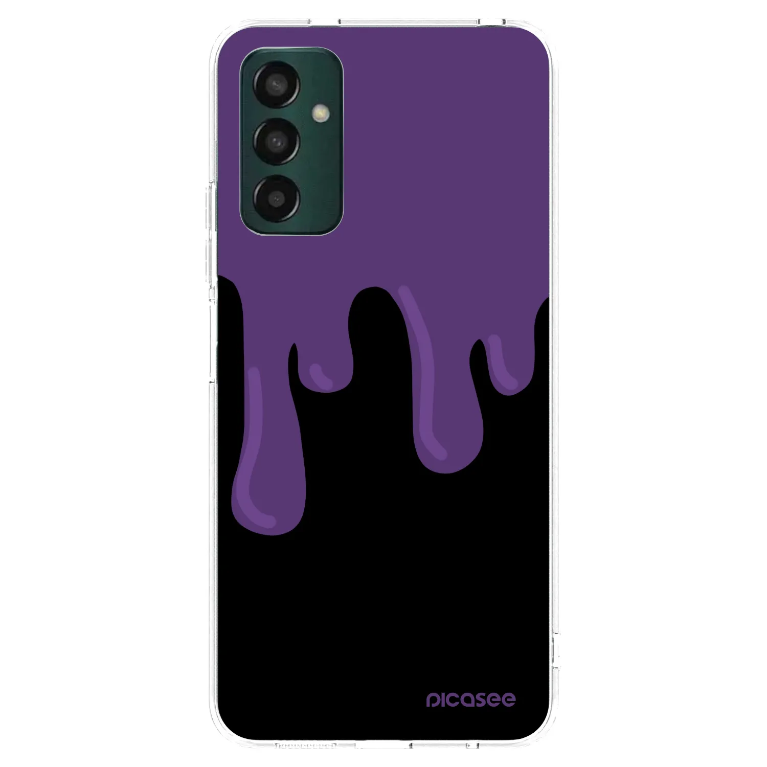 Picasee silikonowe przeźroczyste etui na Samsung Galaxy M13 M135F - Purple spooky