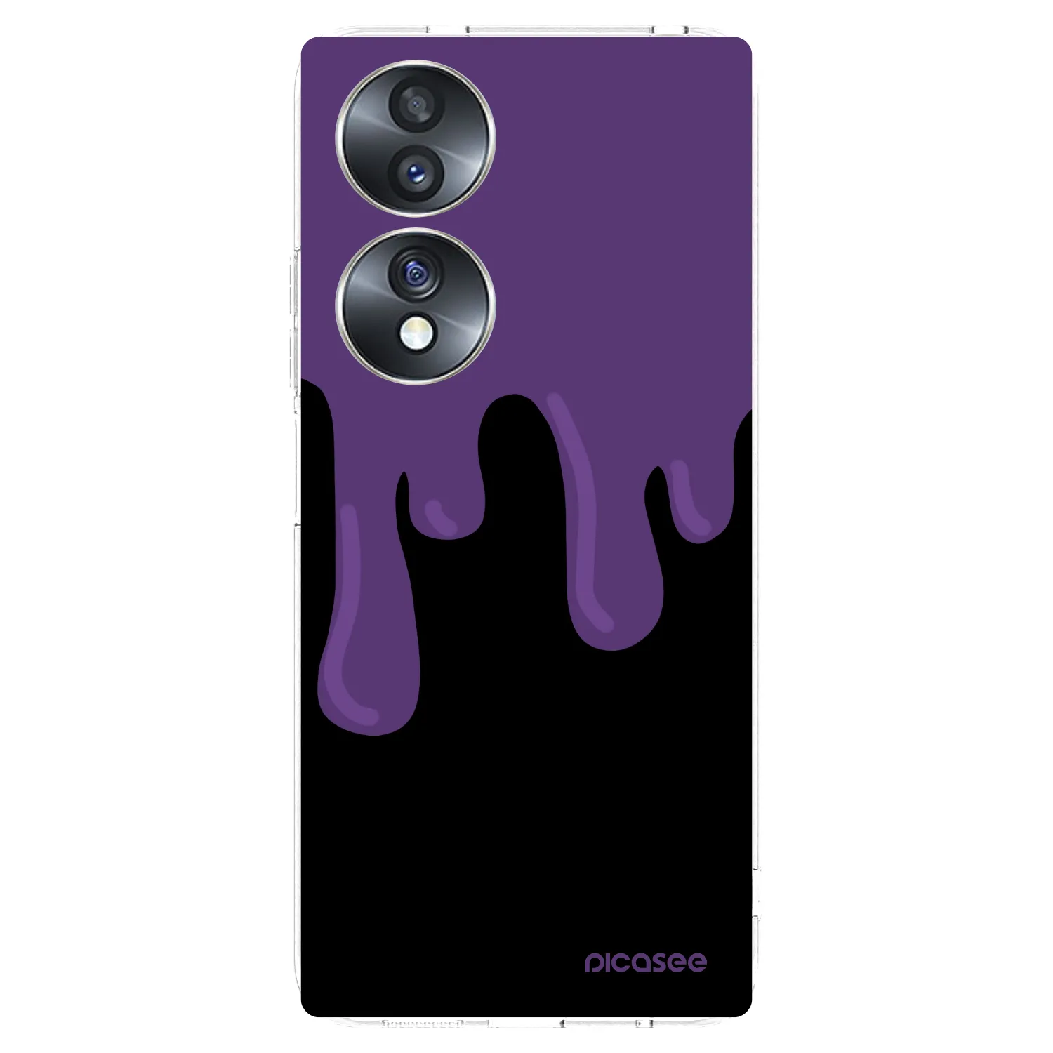 Picasee silikonowe przeźroczyste etui na Honor 70 - Purple spooky