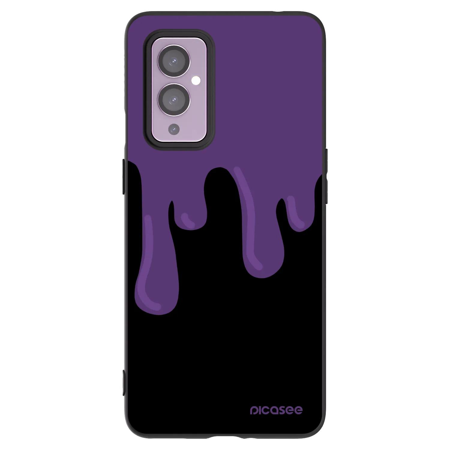 Picasee silikonowe czarne etui na OnePlus 9 - Purple spooky