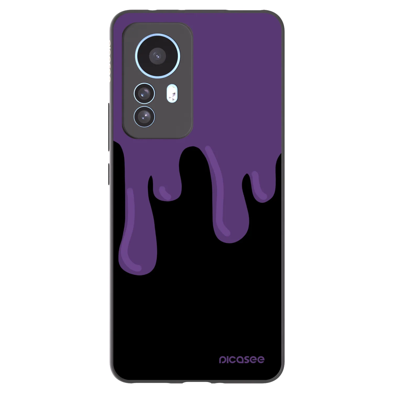 Picasee silikonowe czarne etui na Xiaomi 12T Pro - Purple spooky