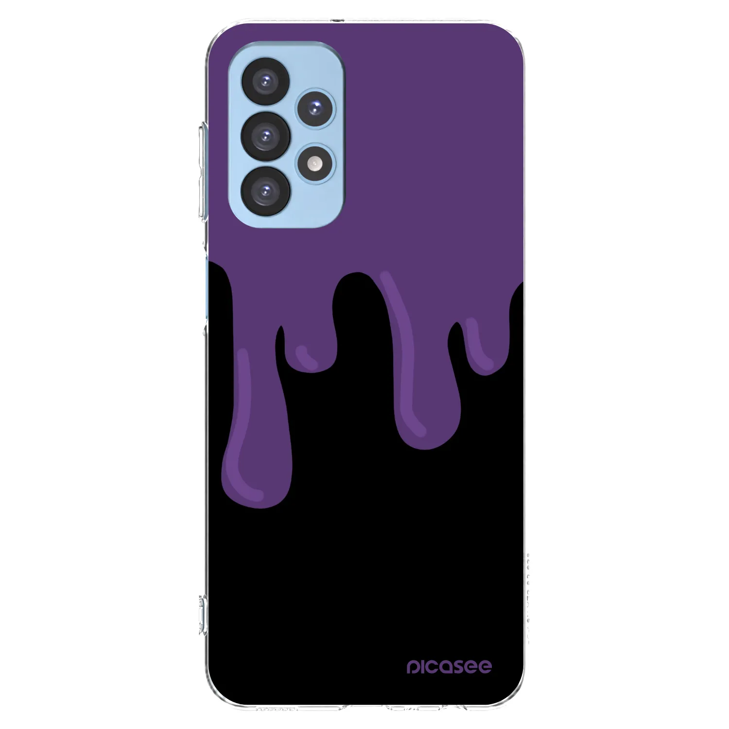 Picasee silikonowe przeźroczyste etui na Samsung Galaxy A23 A235F 4G - Purple spooky
