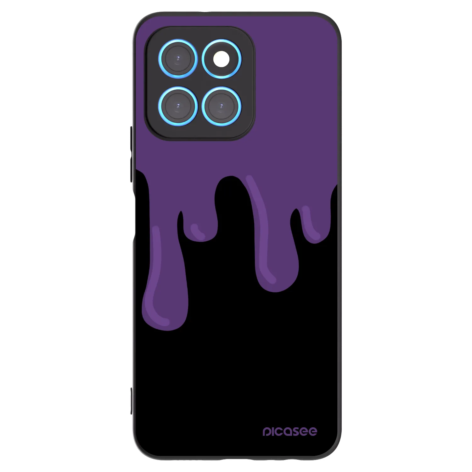 Picasee silikonowe czarne etui na Honor X6 - Purple spooky