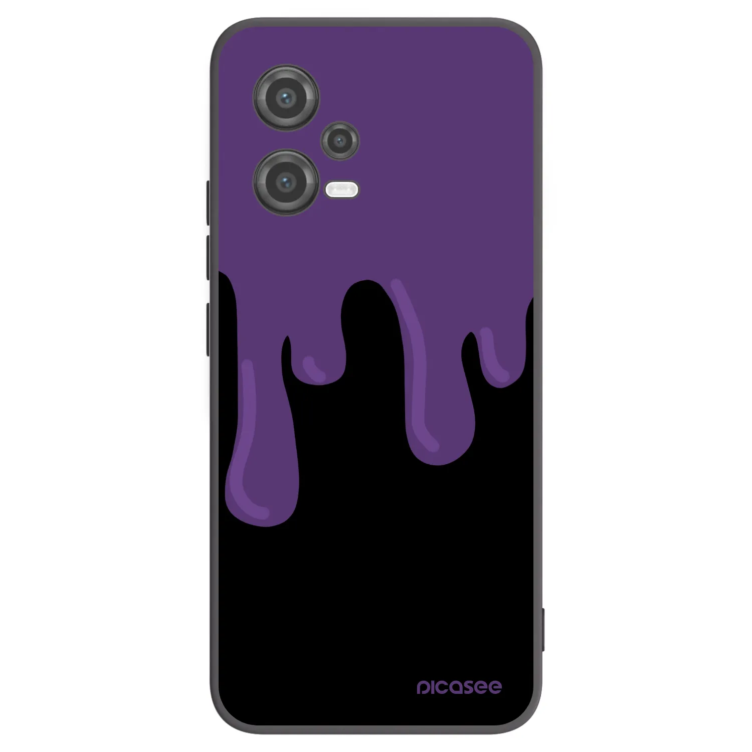 Picasee silikonowe czarne etui na Xiaomi Poco X5 - Purple spooky