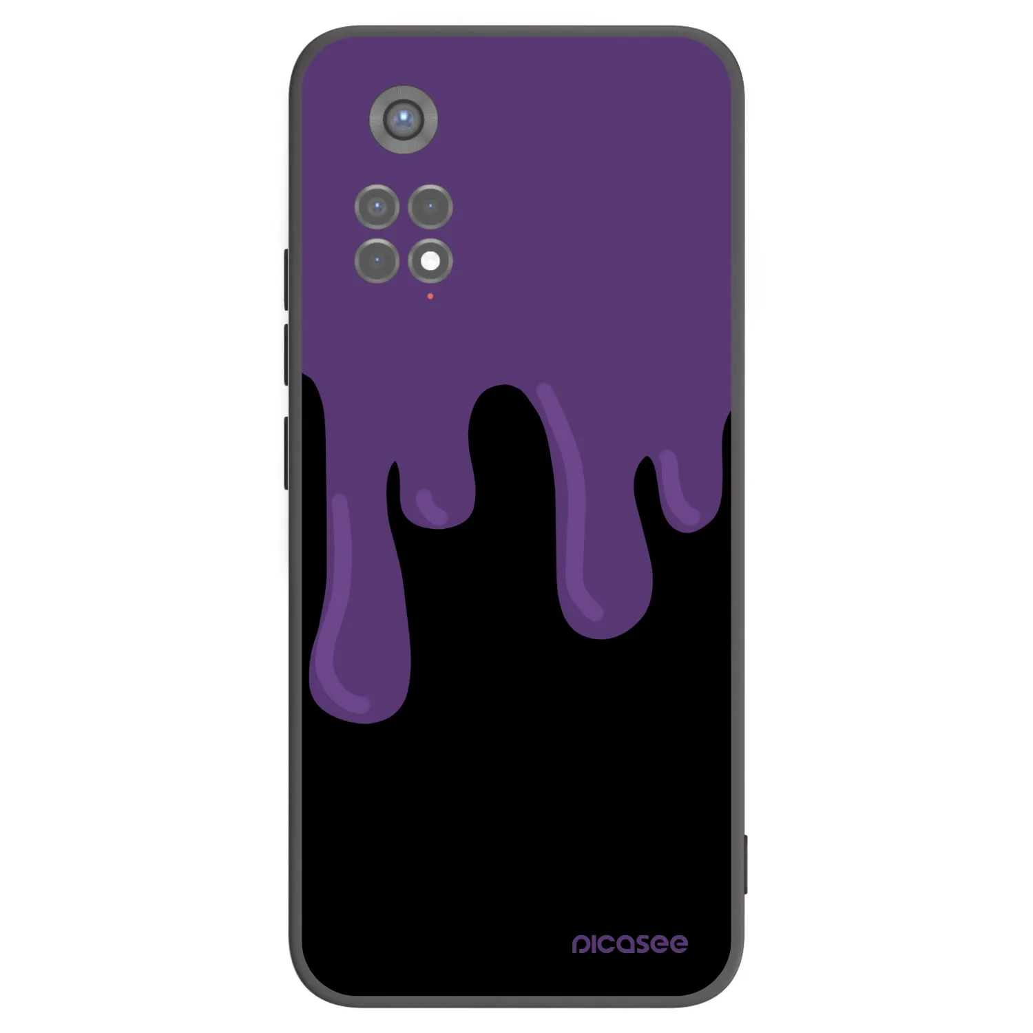 Picasee silikonowe czarne etui na Xiaomi Redmi Note 11S 5G - Purple spooky