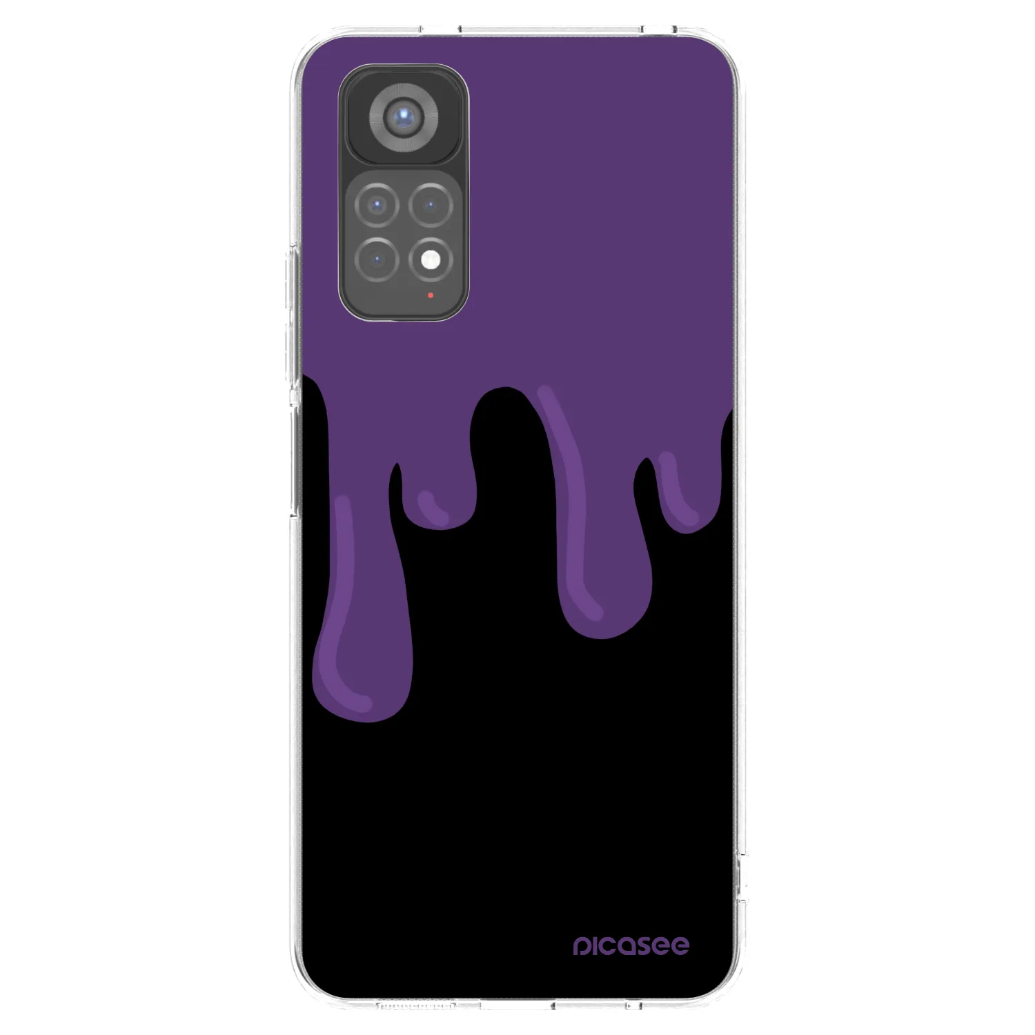 Picasee silikonowe przeźroczyste etui na Xiaomi Redmi Note 11S 5G - Purple spooky