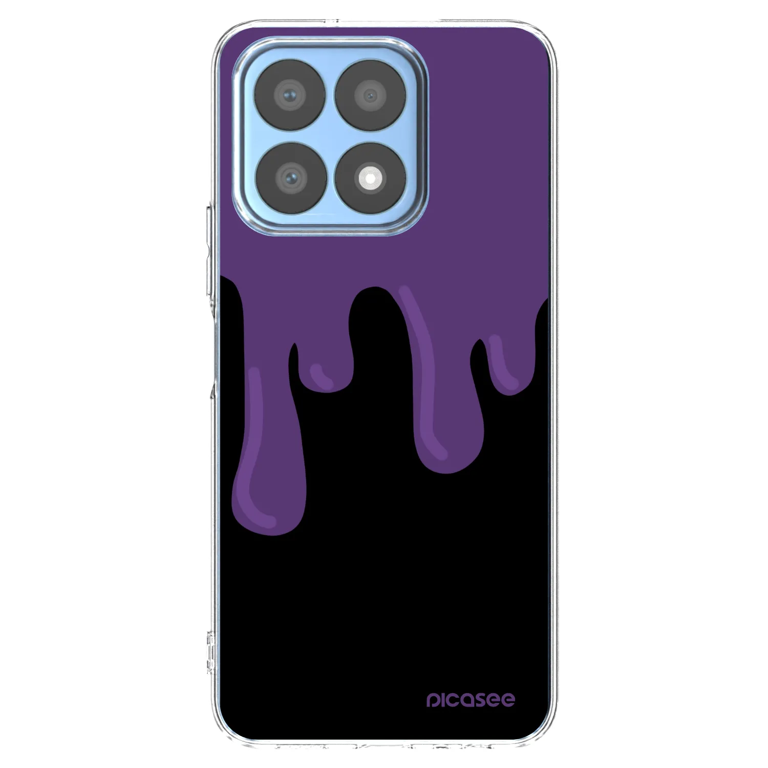 Picasee silikonowe przeźroczyste etui na Honor X8a - Purple spooky