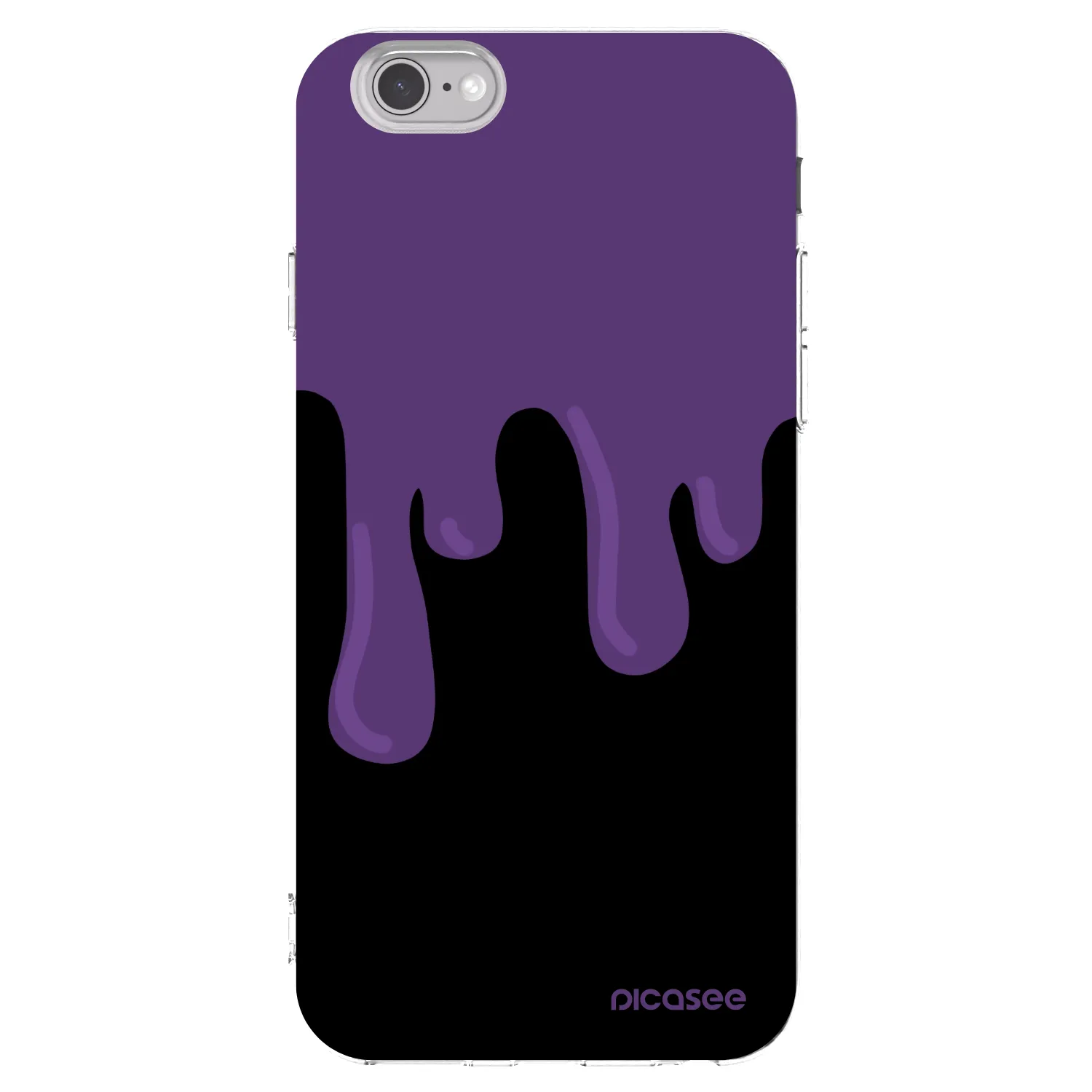Picasee silikonowe przeźroczyste etui na Apple iPhone 6/6S - Purple spooky