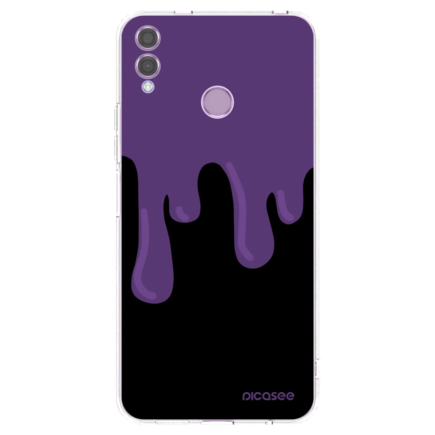 Picasee silikonowe przeźroczyste etui na Honor 8X - Purple spooky