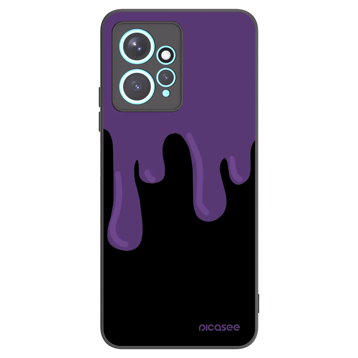 Picasee silikonowe czarne etui na Xiaomi Redmi Note 12 4G - Purple spooky