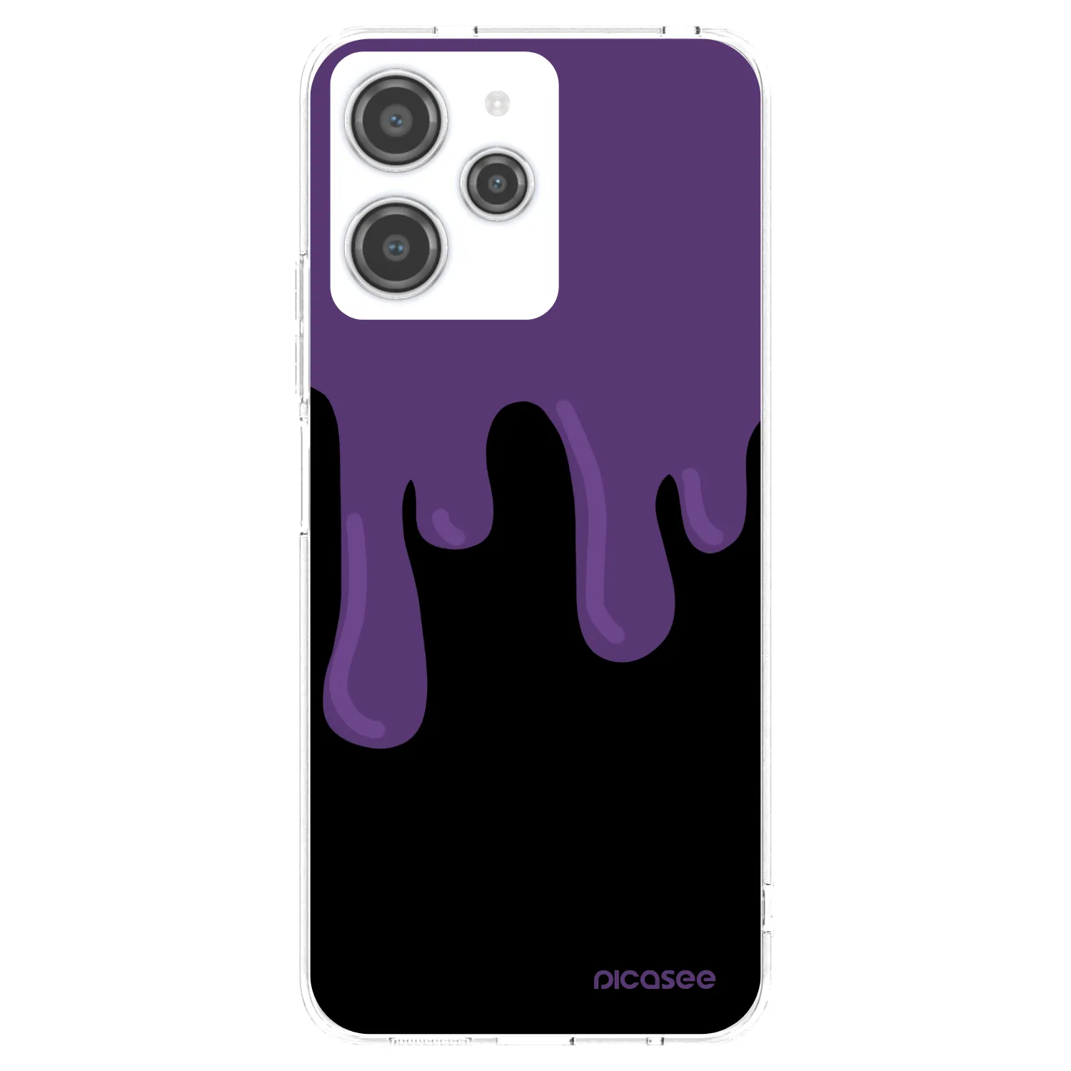 Picasee silikonowe przeźroczyste etui na Xiaomi Redmi 12 4G - Purple spooky