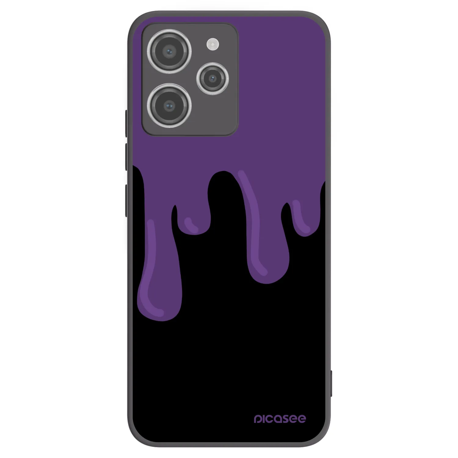 Picasee silikonowe czarne etui na Xiaomi Redmi 12 4G - Purple spooky