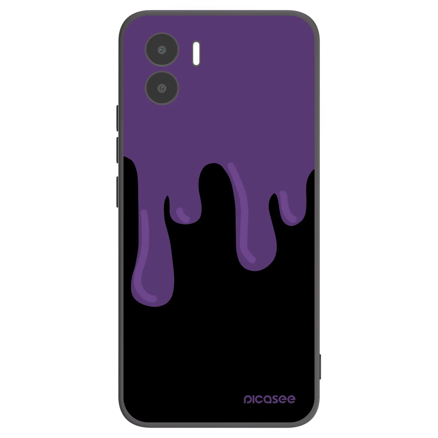 Picasee silikonowe czarne etui na Xiaomi Redmi A2 - Purple spooky