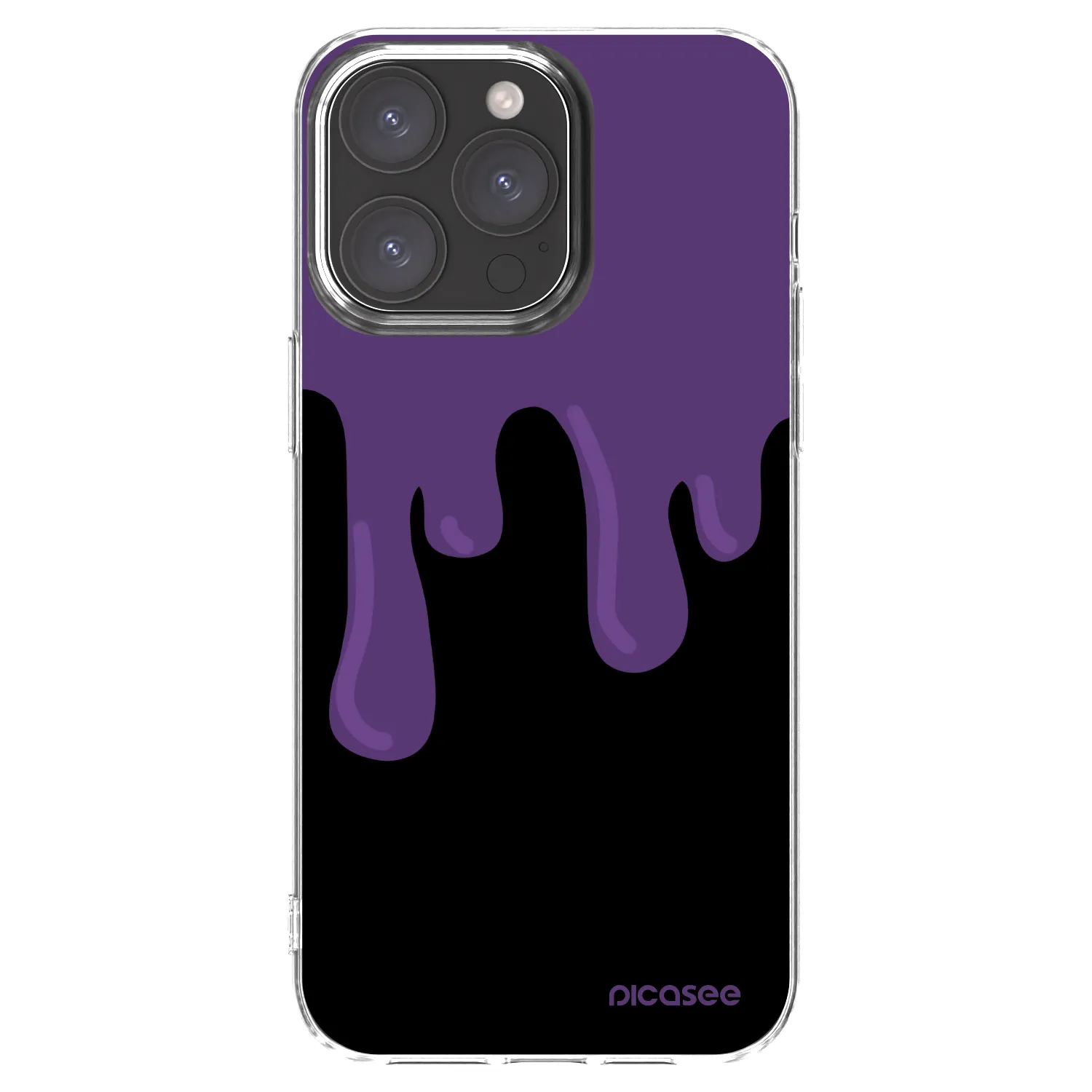 Picasee silikonowe przeźroczyste etui na Apple iPhone 15 Pro Max - Purple spooky