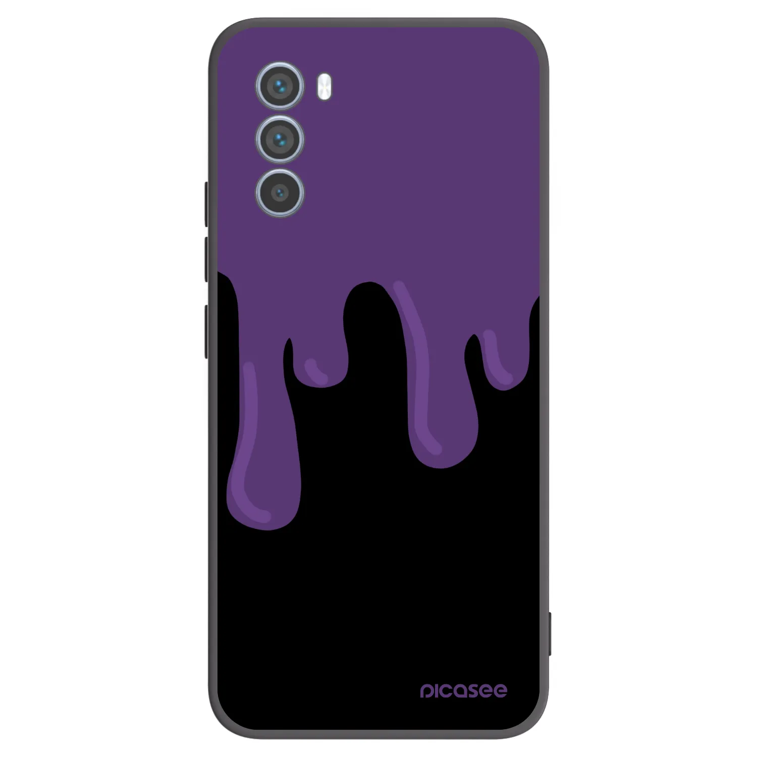 Picasee silikonowe czarne etui na Motorola Moto G62 - Purple spooky
