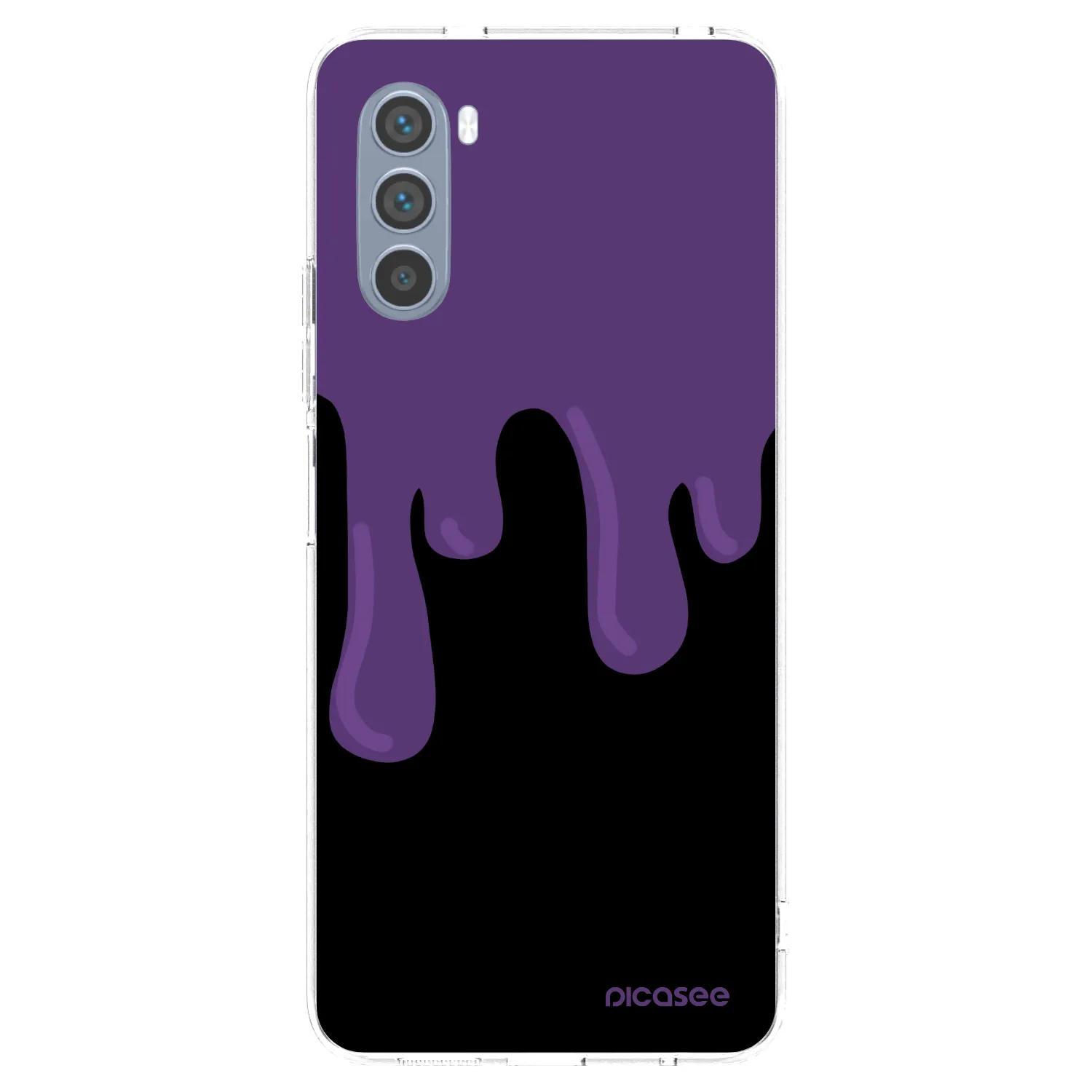 Picasee silikonowe przeźroczyste etui na Motorola Moto G62 - Purple spooky