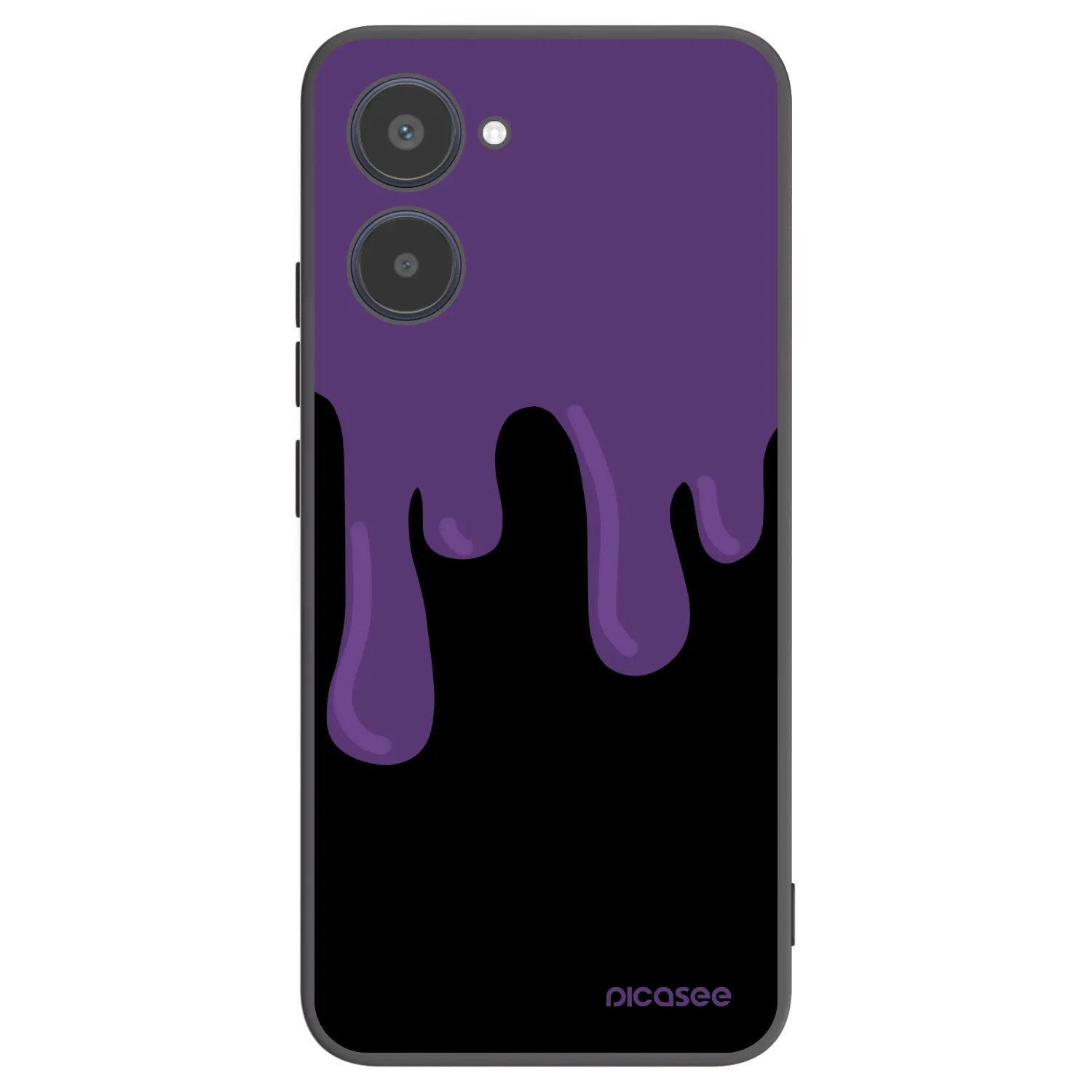 Picasee silikonowe czarne etui na Realme 10 4G - Purple spooky