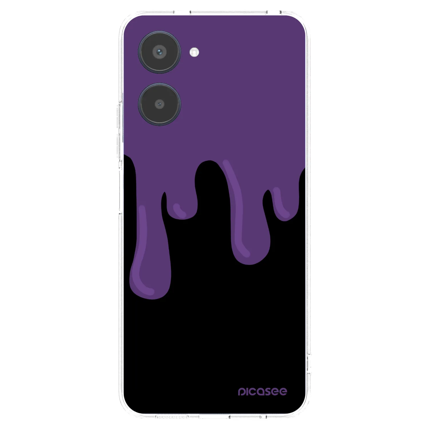 Picasee silikonowe przeźroczyste etui na Realme 10 4G - Purple spooky