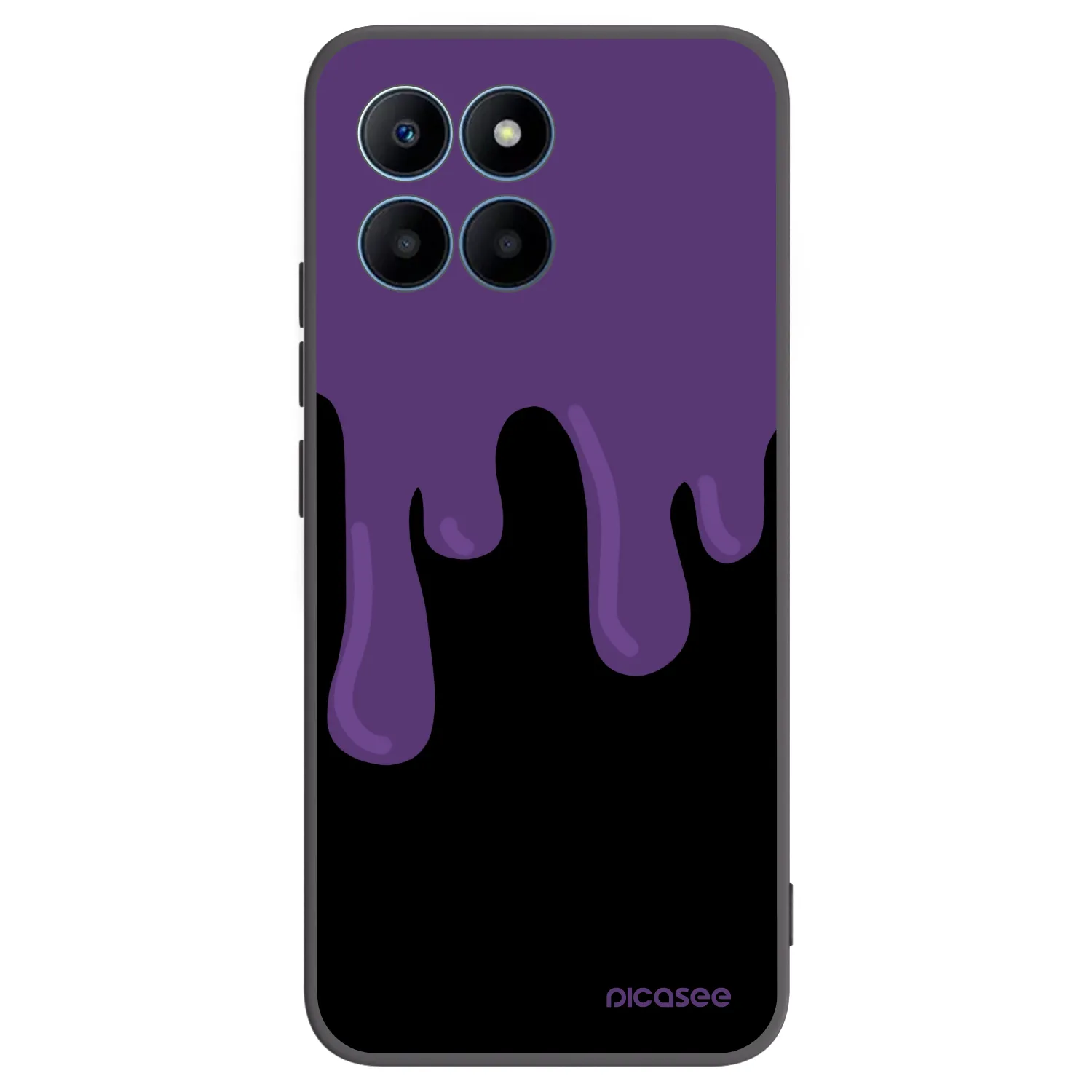 Picasee silikonowe czarne etui na Honor 70 Lite - Purple spooky