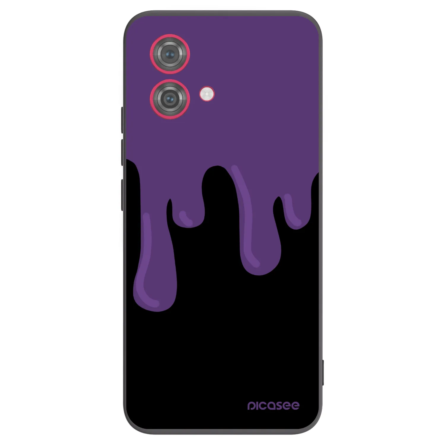 Picasee silikonowe czarne etui na Motorola Moto G84 5G - Purple spooky