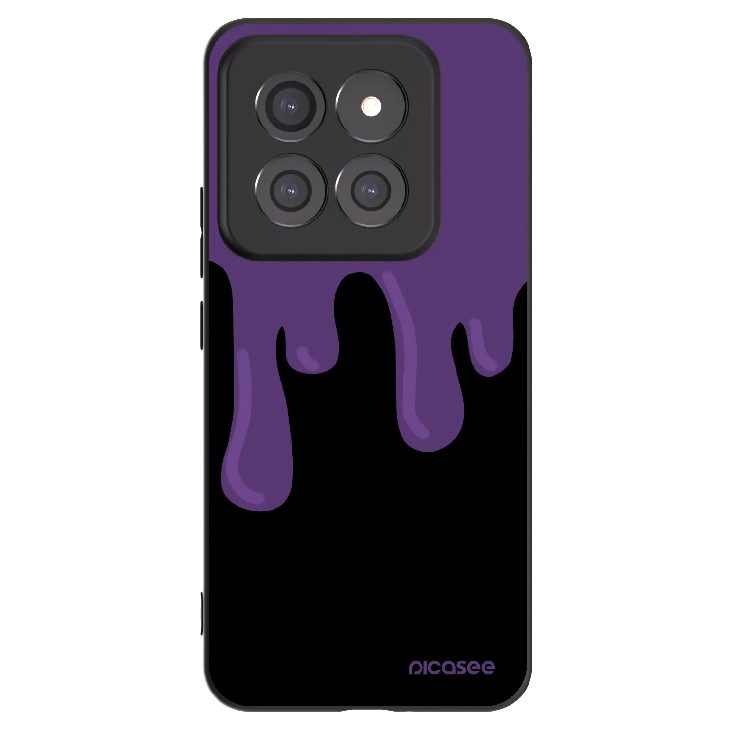 Picasee silikonowe czarne etui na Xiaomi 14 Pro - Purple spooky