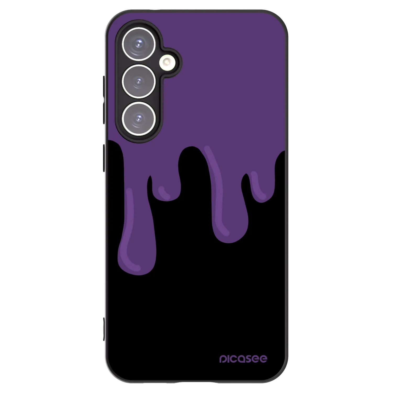 Picasee silikonowe czarne etui na Samsung Galaxy S23 FE S711B - Purple spooky