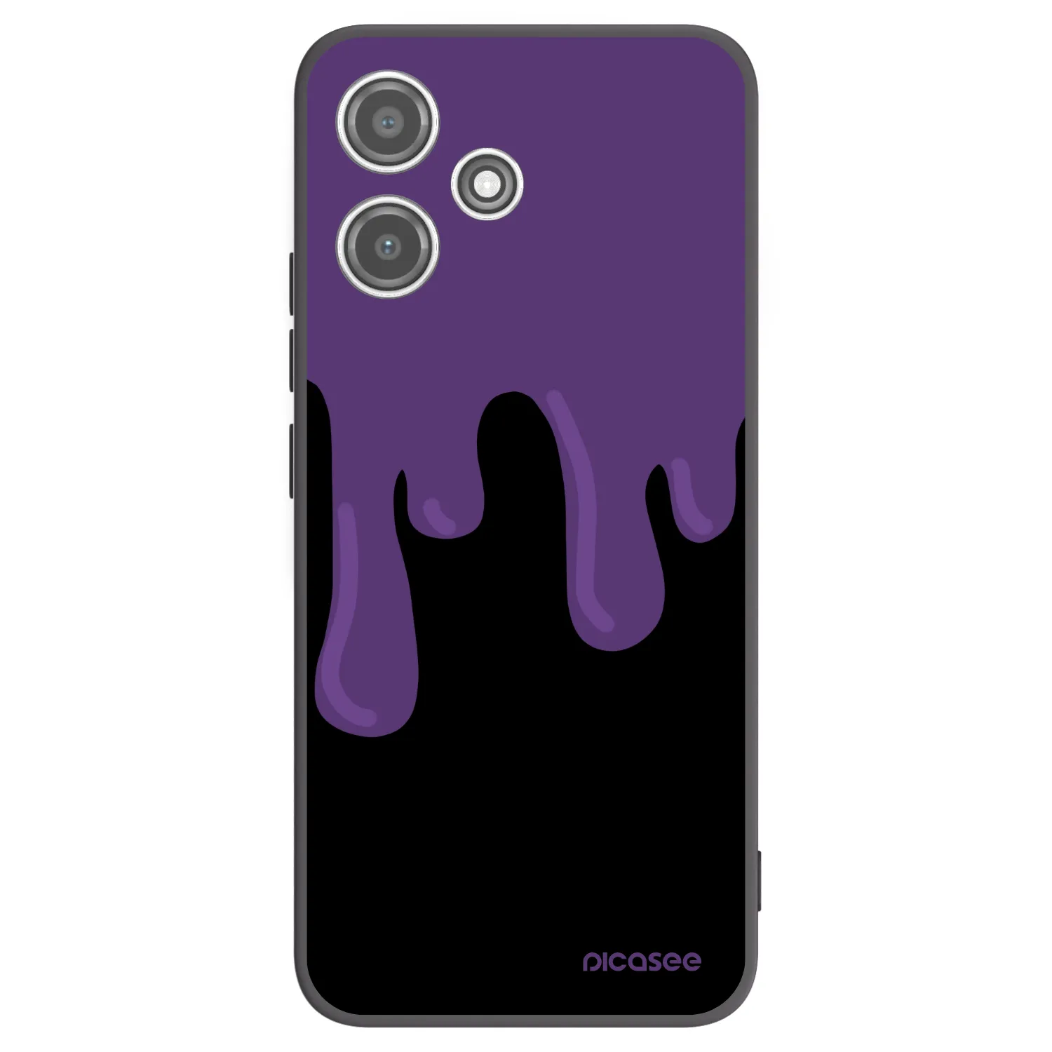 Picasee silikonowe czarne etui na Xiaomi Redmi 12 5G - Purple spooky