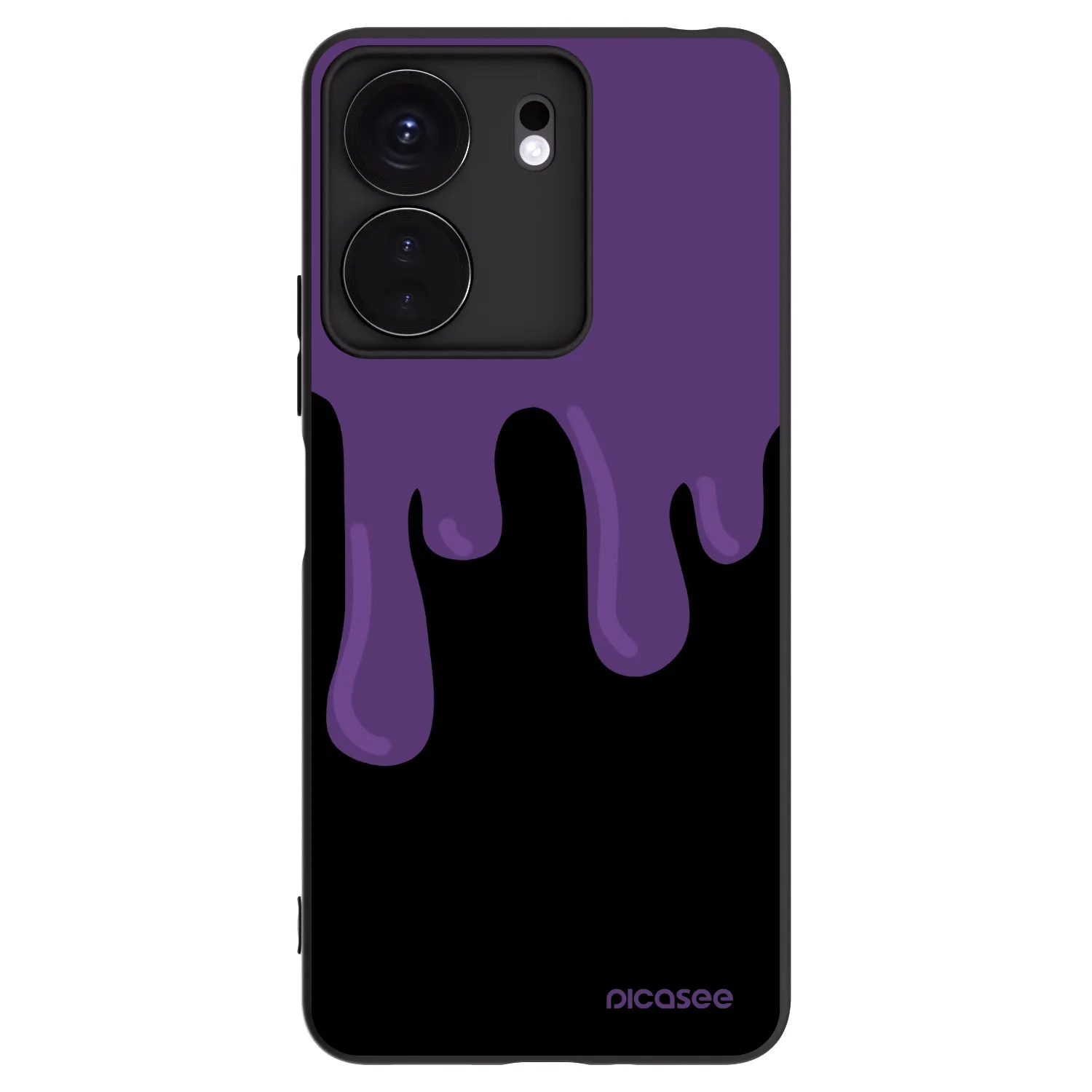 Picasee silikonowe czarne etui na Xiaomi Redmi 13C 4G - Purple spooky