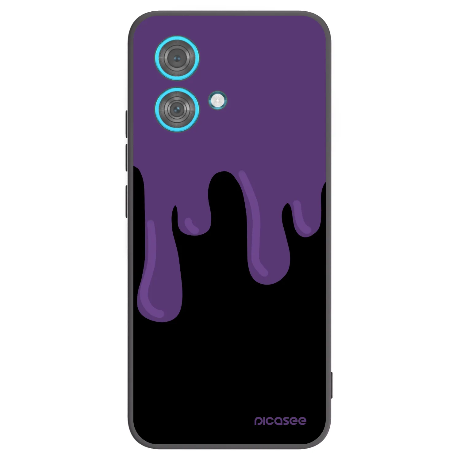 Picasee silikonowe czarne etui na Motorola Edge 40 Neo - Purple spooky