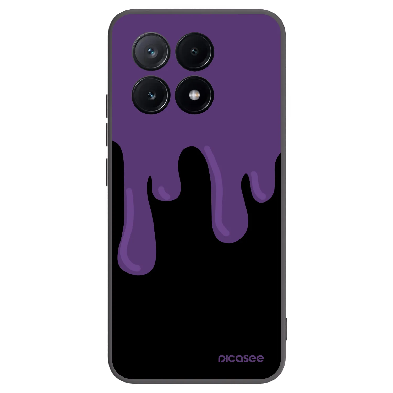 Picasee silikonowe czarne etui na Xiaomi Poco X6 Pro - Purple spooky