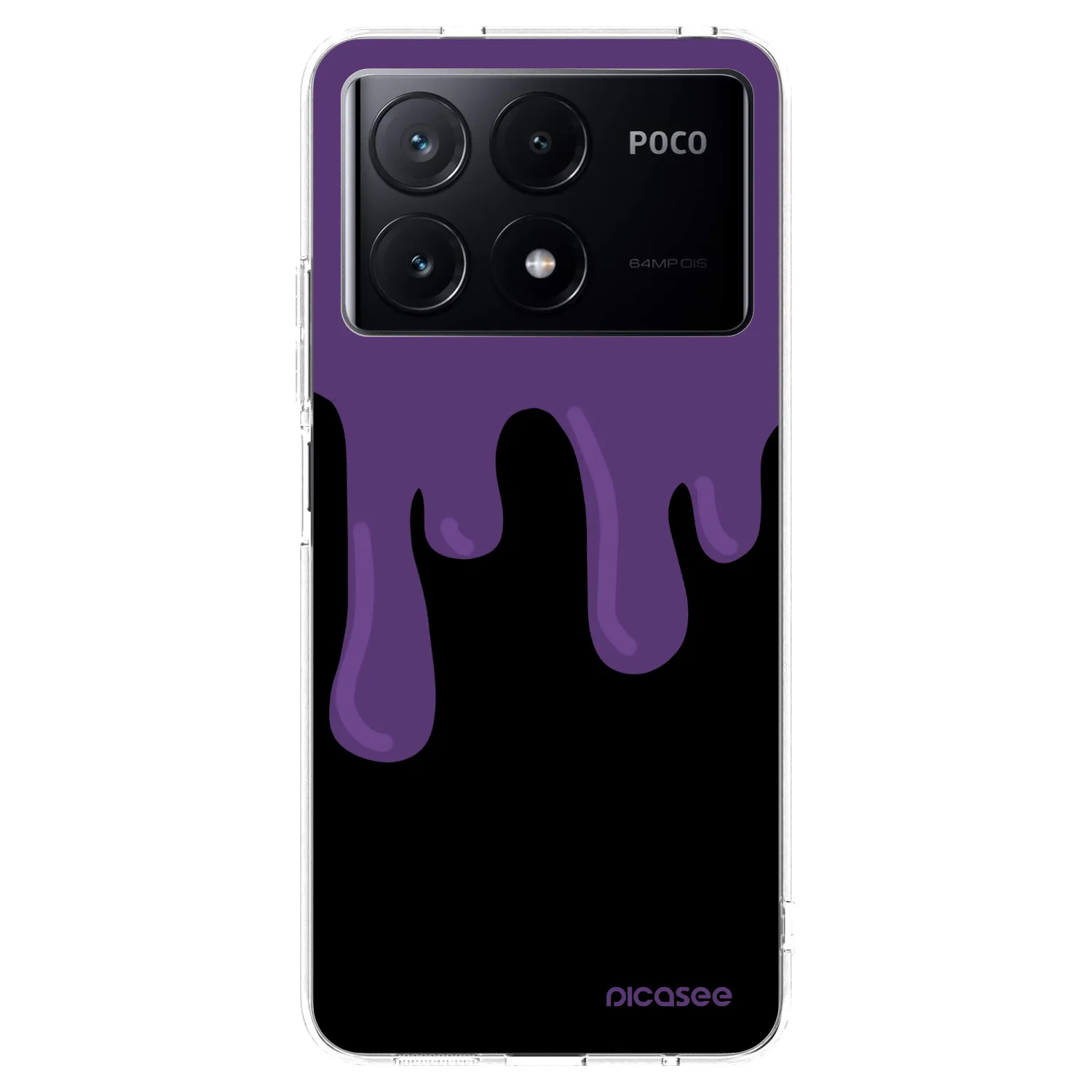 Picasee silikonowe przeźroczyste etui na Xiaomi Poco X6 Pro - Purple spooky