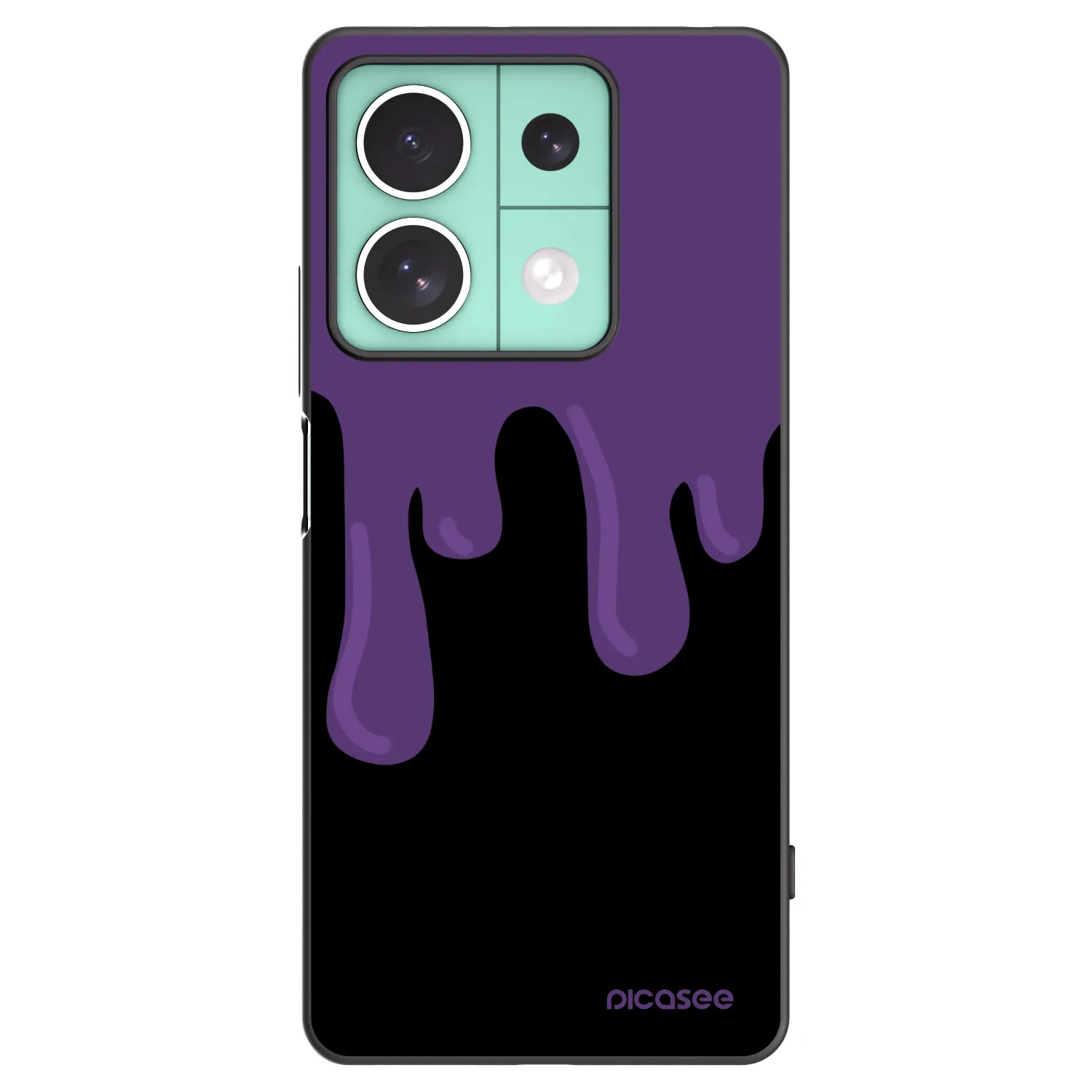 Picasee silikonowe czarne etui na Xiaomi Redmi Note 13 5G - Purple spooky