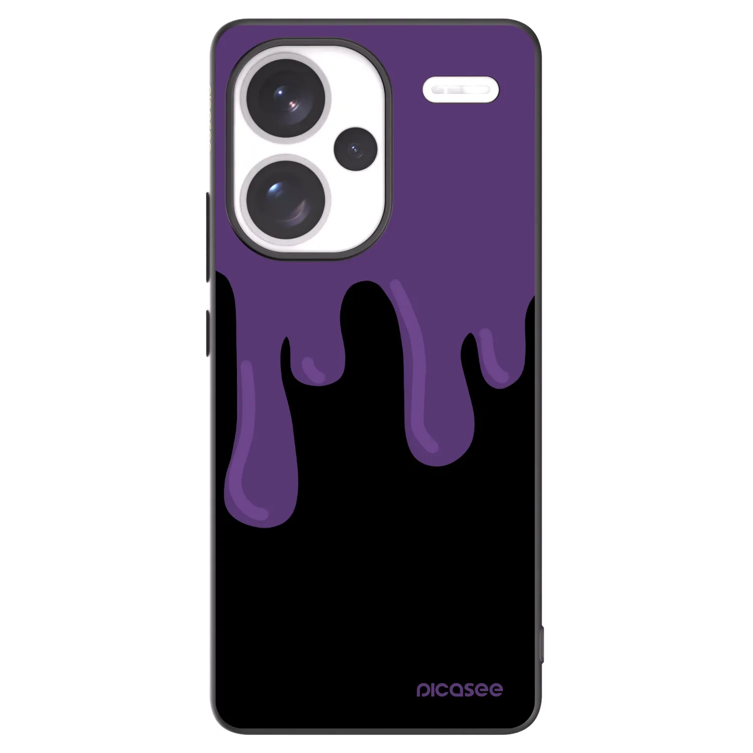Picasee silikonowe czarne etui na Xiaomi Redmi Note 13 Pro+ 5G - Purple spooky