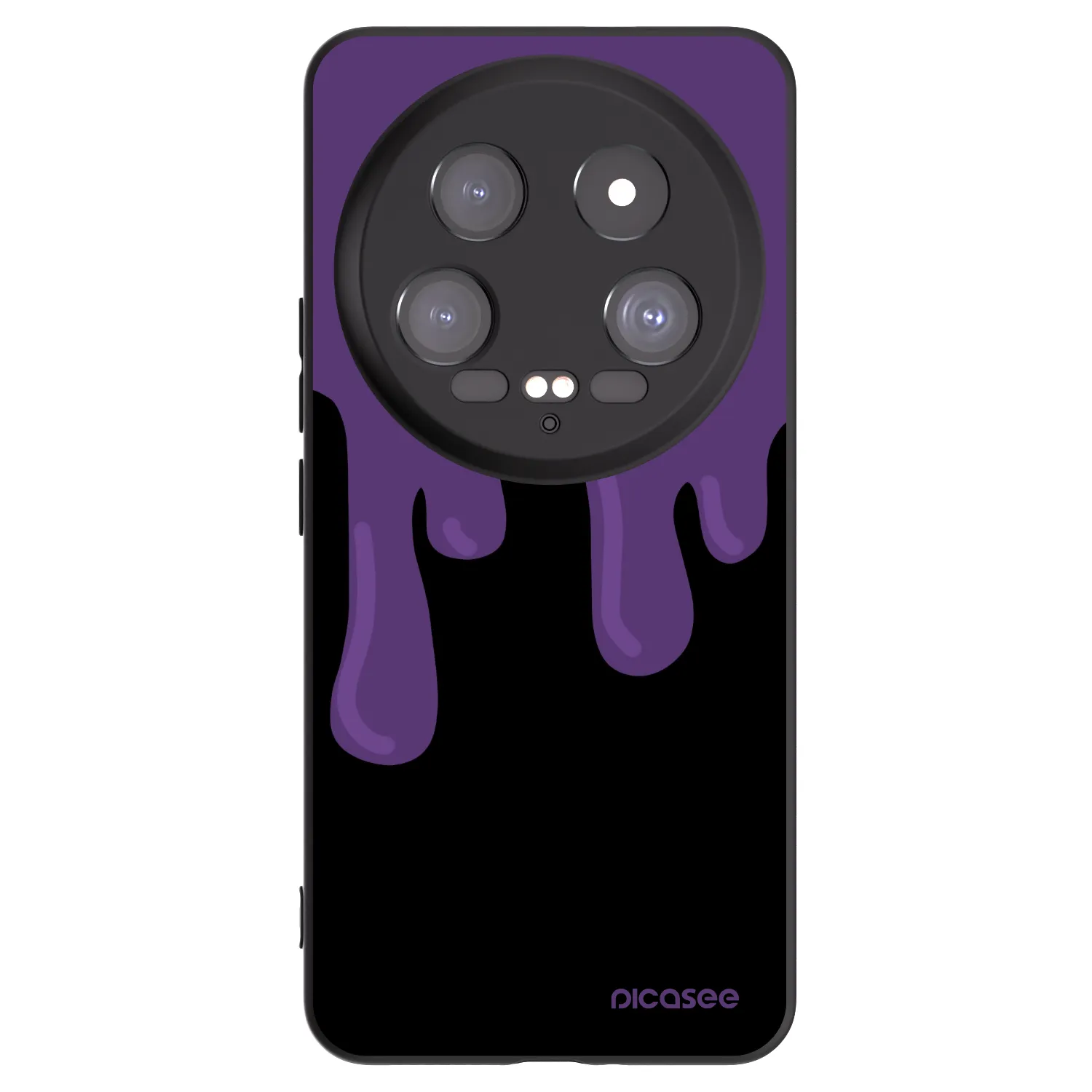 Picasee silikonowe czarne etui na Xiaomi 14 Ultra - Purple spooky