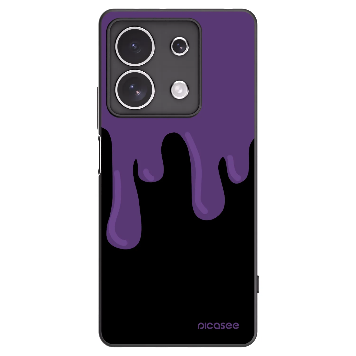 Picasee silikonowe czarne etui na Xiaomi Redmi Note 13 4G - Purple spooky