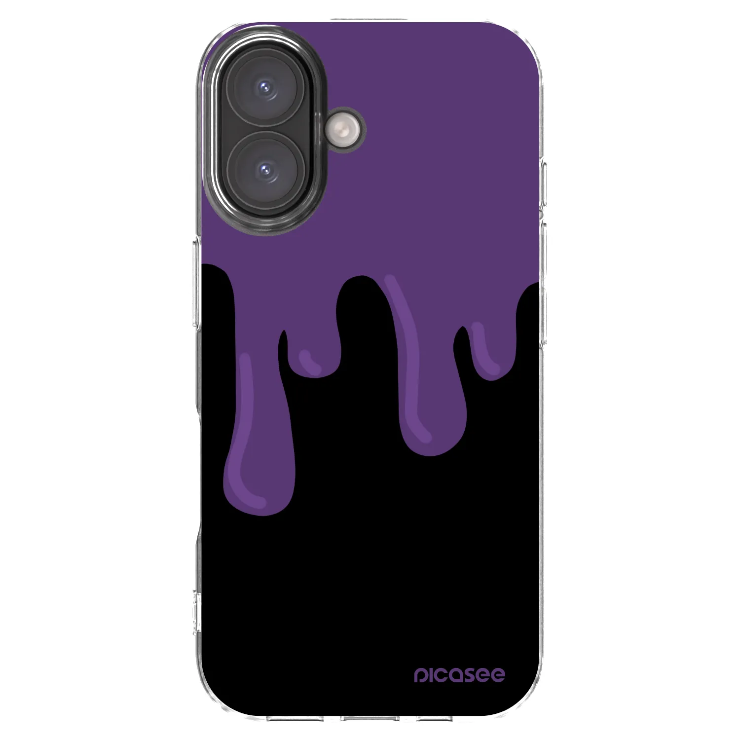 Picasee silikonowe przeźroczyste etui na Apple iPhone 16 - Purple spooky