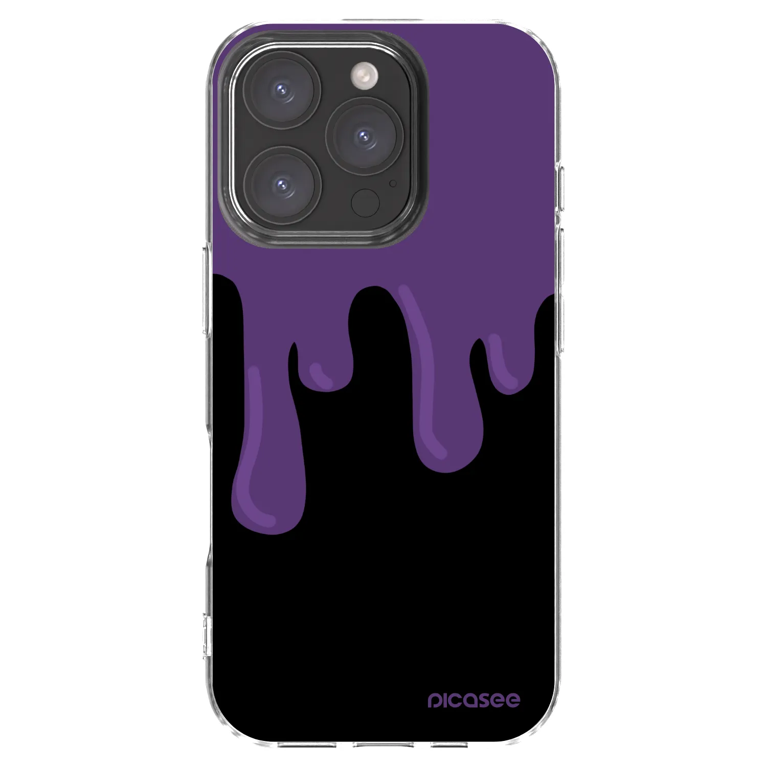 Picasee silikonowe przeźroczyste etui na Apple iPhone 16 Pro - Purple spooky