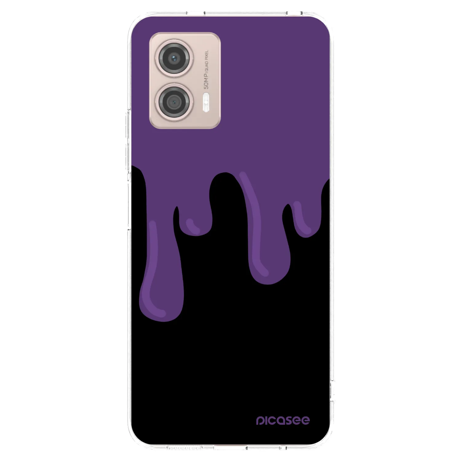 Picasee silikonowe przeźroczyste etui na Motorola Moto G53 5G - Purple spooky