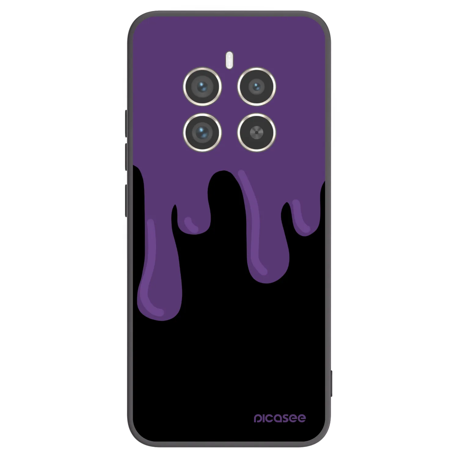 Picasee silikonowe czarne etui na Realme 12 Pro 5G - Purple spooky