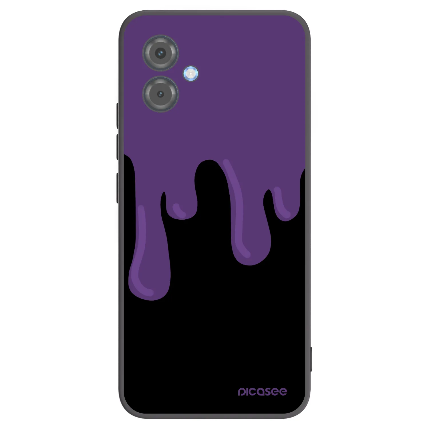 Picasee silikonowe czarne etui na Motorola Moto G14 - Purple spooky