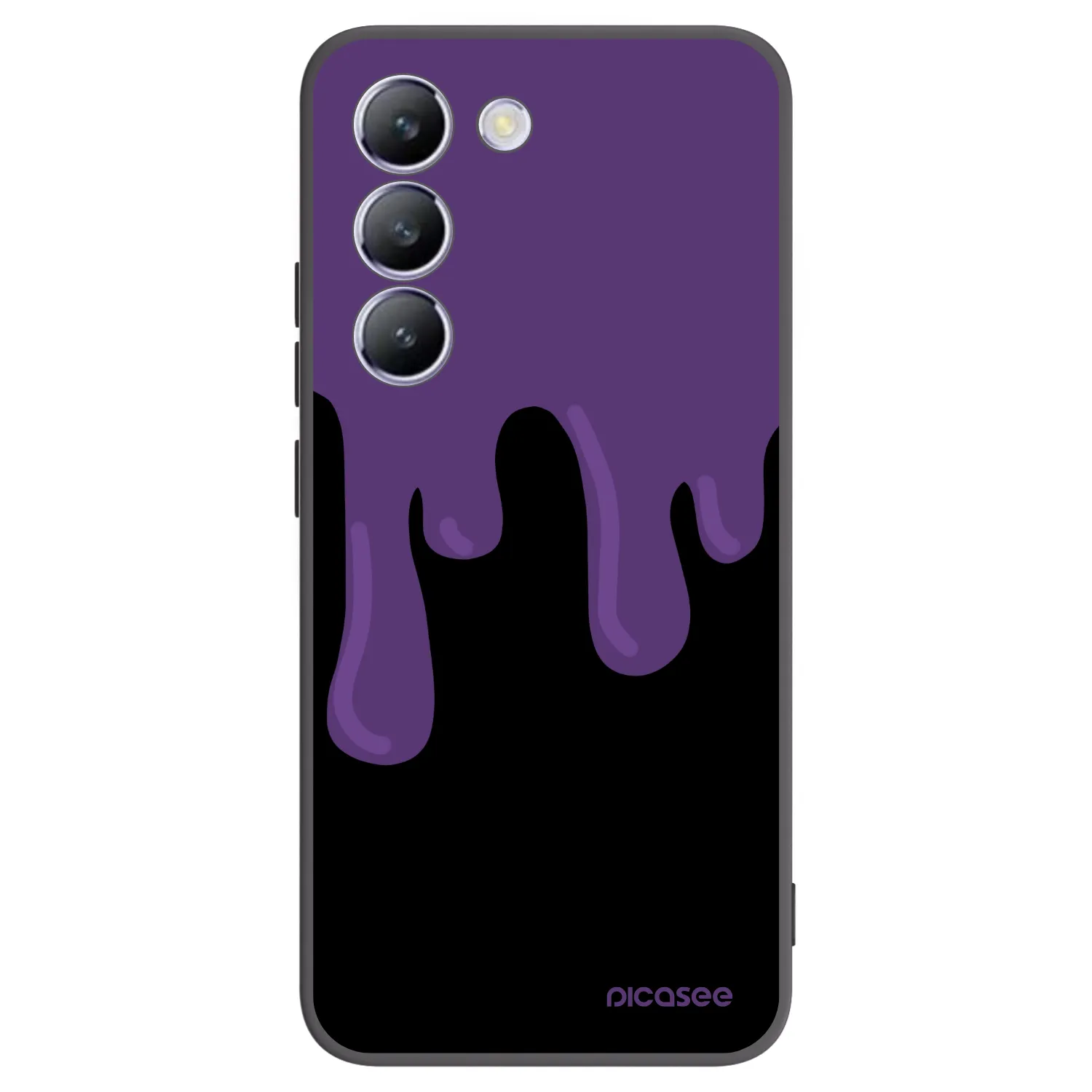 Picasee silikonowe czarne etui na Vivo V40 SE 5G - Purple spooky