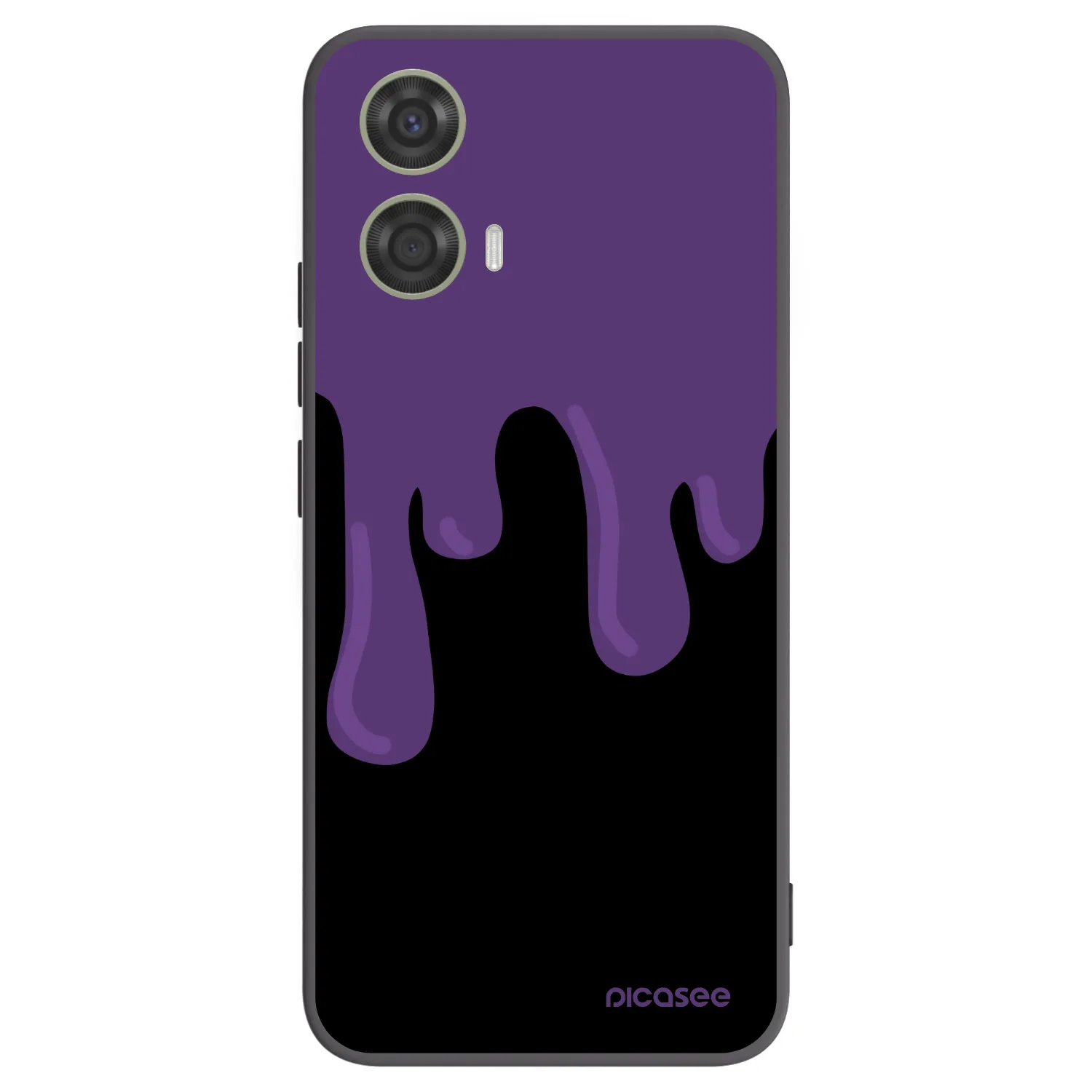 Picasee silikonowe czarne etui na Motorola Moto G24 - Purple spooky